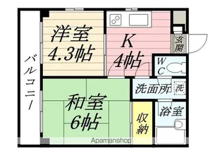 ドミトリーゴコー【402号室】の間取り