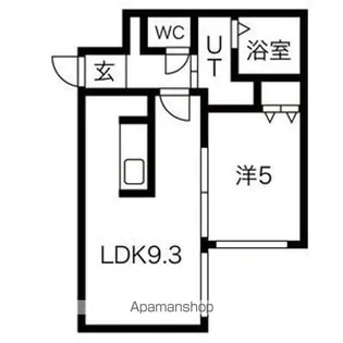 ガーデンコート栄町【4階】の間取り
