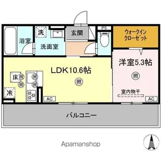 シャンポールさい D棟【1階】の間取り