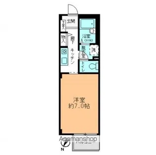 フォブール長楽寺【204号室】の間取り