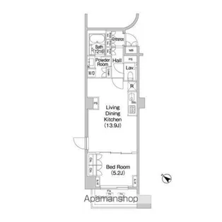 BRILLIA代官山プレステージ【3階】の間取り