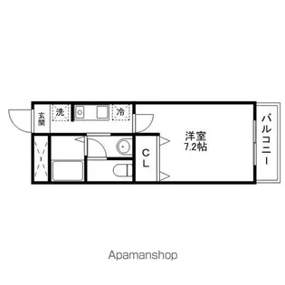 1Kの間取り画像