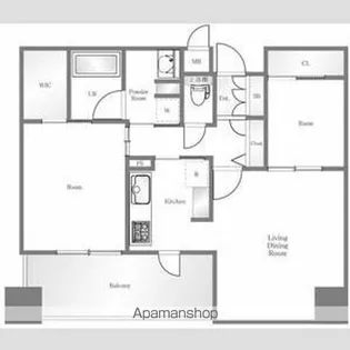 エンクレスト博多PREMIER【1107号室】の間取り