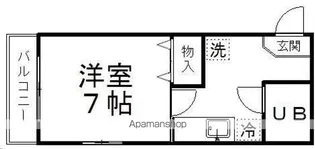 ピースフル錦町(家具家電付)【306号室】の間取り