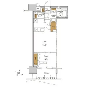 RJRプレシア東十条ガーデン【9階】の間取り