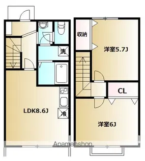 アメージングテラス【10C号室号室】の間取り