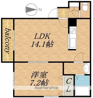 タイムズコート南8条弐番館【3階】の間取り
