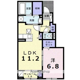 オ シャン【1階】の間取り