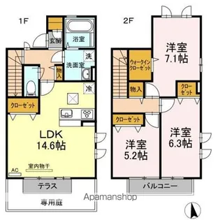 レジデンス 太田 A・B【1階】の間取り