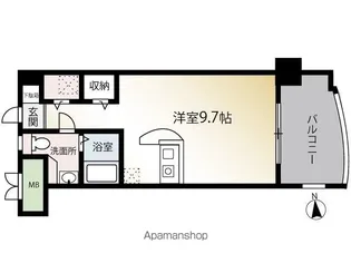 キャッスル大手門【3階】の間取り