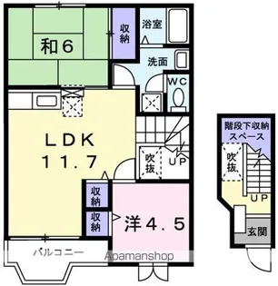 ボニートフォレスタ【2階】の間取り