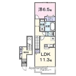アッシャー【2階】の間取り