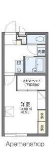 レオパレス鉢の木館【105号室】の間取り