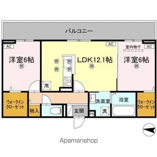グラシア春日【3階】の間取り