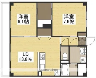 ハアラン一ノ宮【5階】の間取り