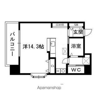 コンフォートEXE一番町【801号室】の間取り