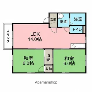プレステージハイツA・D棟【A201号室】の間取り