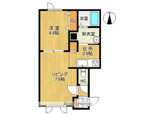 リブレⅣ【2A号室】の間取り