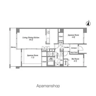 テレパレス西千葉【6階】の間取り
