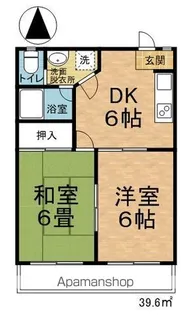 ハイツ常念C・D【C201号室】の間取り