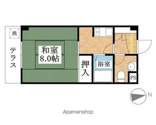 高瀬コーポ【103号室】の間取り