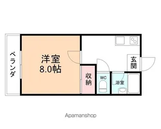 ベルビューポワソン【102号室】の間取り