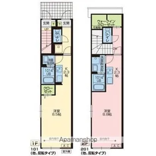 OPUS ONE(オーパスワン)【2階】の間取り