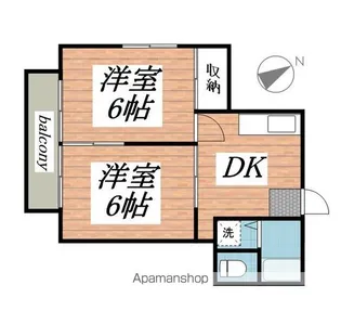 ビジゥーカシマC【2階】の間取り