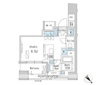 パークアクシス茅場町【2階】の間取り