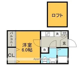 1Kの間取り画像