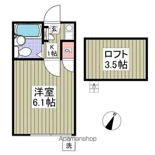 ピースフルハウスB棟【1階】の間取り