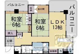 シャトー銀閣【205号室】の間取り