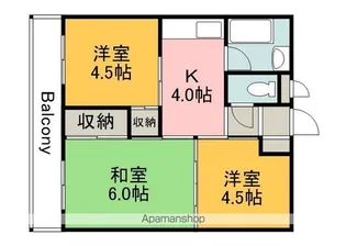 海老園春秋マンション【203号室】の間取り