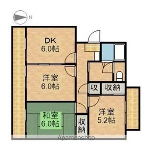 ベルスウィング【3階】の間取り
