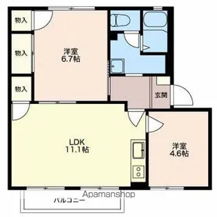 パラッツオ日永西 C【2階】の間取り