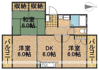 アマネセル堅田【103号室】の間取り
