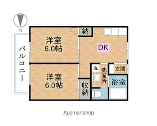 サリーハイム【102号室】の間取り