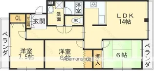 ラフォーレ大蓮【2階】の間取り