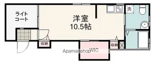新富町セゾンヴェール【1階】の間取り