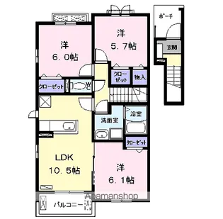 K.Nコンプレーション Ⅳ【2階】の間取り
