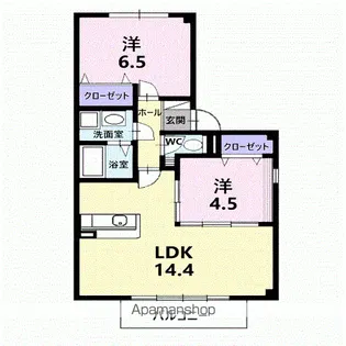 デュエットⅠ【1階】の間取り