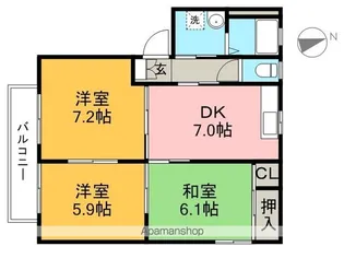 シャーメゾン橋田 A棟【2階】の間取り