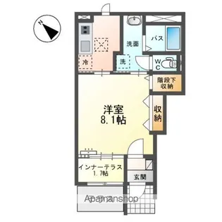 仮称)ペット可 北初富アパート【1階】の間取り