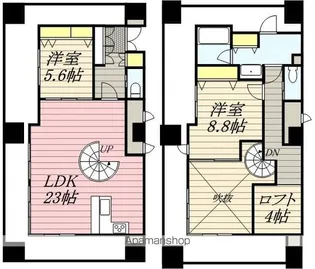 KDXレジデンス大濠ハーバービュータワー【27階】の間取り