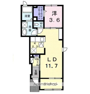ル・ミール Ⅲ【1階】の間取り