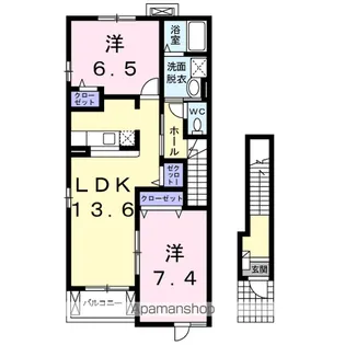 ユージェルメ【2階】の間取り