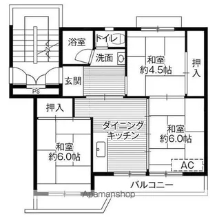 ビレッジハウス宮成2号棟【207号室】の間取り