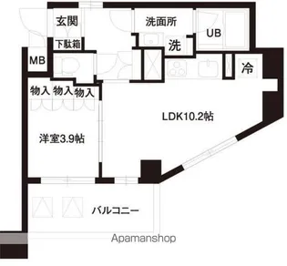 レジディア白金高輪【4階】の間取り