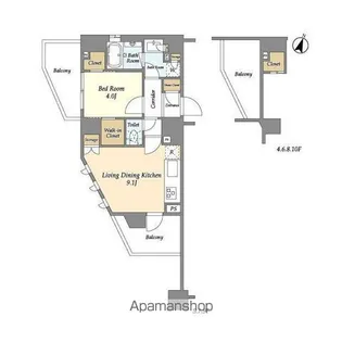 リバーレ鷺沼【7階】の間取り