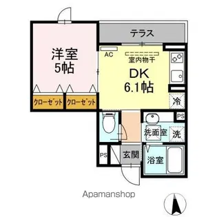 セジュール東糀谷【1階】の間取り